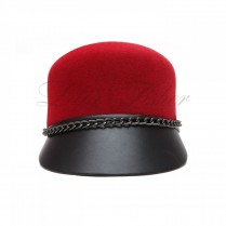 Cap with leather visor "Charlotte"