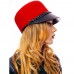 Cap with leather visor "Charlotte"