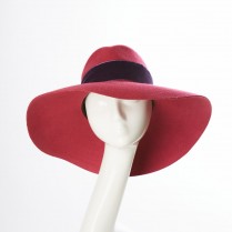 Wide-brimmed felt hat