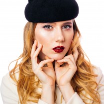 Felt beret with ears