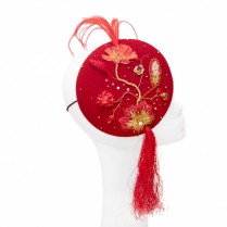 Pill-box hat "Poppies" 