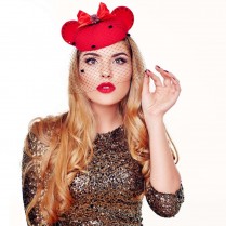 Pillbox hat "Fire Monkey"