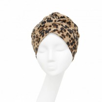 Leopard wool turban
