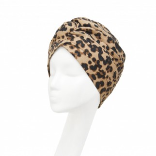 Leopard wool turban Leopard wool turban