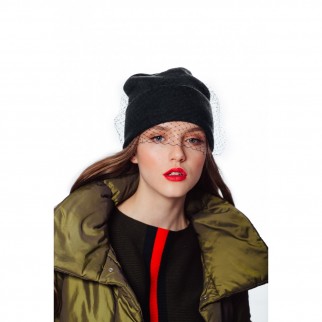 Winter hat with veil