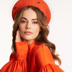 Beret with a veil Beret with a veil