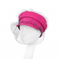  Denim cap with a veil