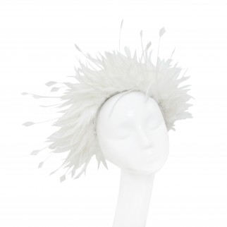 Feather headband "White garden" Feather headband "White garden"