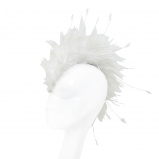 Feather headband "White garden" Feather headband "White garden"