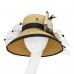 Straw hat with vintage bow