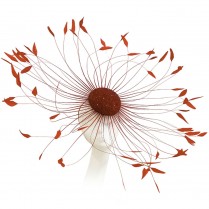 Feather Sun Hat with rhinestones