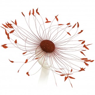 Feather Sun Hat with rhinestones