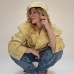 Taffeta cap in yellow LILIA FISHER X LENA PAVLOVA