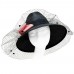 Wide-brimmed straw hat "Incognito" with a vintage bow and veil.