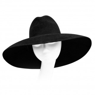 "Incognito" wide-brimmed hat in felted velour