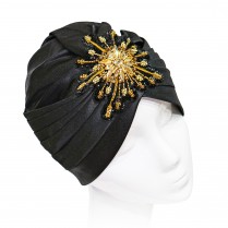 Gold embroidered turban