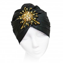 Gold embroidered turban