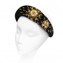 Velvet.Gold embroidered rim