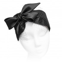 Satin headband with bow