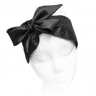 Satin headband with bow