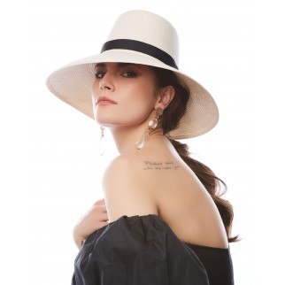  Straw hat "Lush bow"