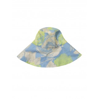 Wide-brimmed cotton panama