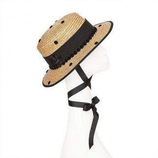 Straw canotier "Lover"