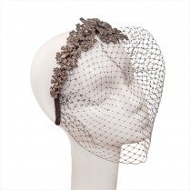 Headband with veil and decoration Stone Flower