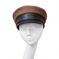 Cap "Military" with leather visor
