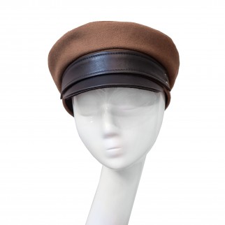 Cap "Military" with leather visor Cap "Military" with leather visor