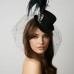 Mini top hat with feathers of bird of Paradise