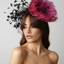 Feather headband with veil