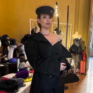 Lilia Fisher presents her collection in Paris during Paris Fashion Week