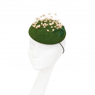 Pill-box hat "Lilies of the valley"  Pill-box hat "Lilies of the valley"