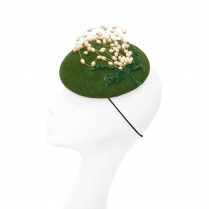 Pill-box hat "Lilies of the valley" 