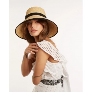 Hellen straw hat with animal print Hellen straw hat with animal print