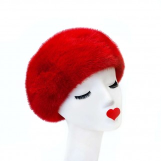 Mink fur beret