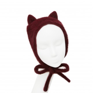 Angora bonnet with ears