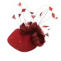 Mini cap with feather decoration