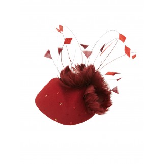 Mini cap with feather decoration Mini cap with feather decoration