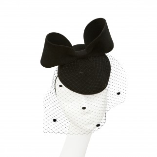 Felt pill-box hat "Bow" Felt pill-box hat "Bow"