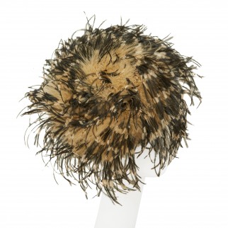 Feather pill-box hat Feather pill-box hat