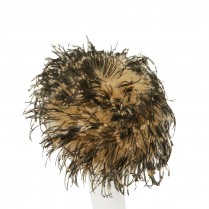 Feather pill-box hat