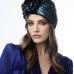Turban with rose with sequins