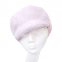 Mink beret with a visor