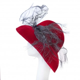 Felt hat "Red Butterfly" Felt hat "Red Butterfly"